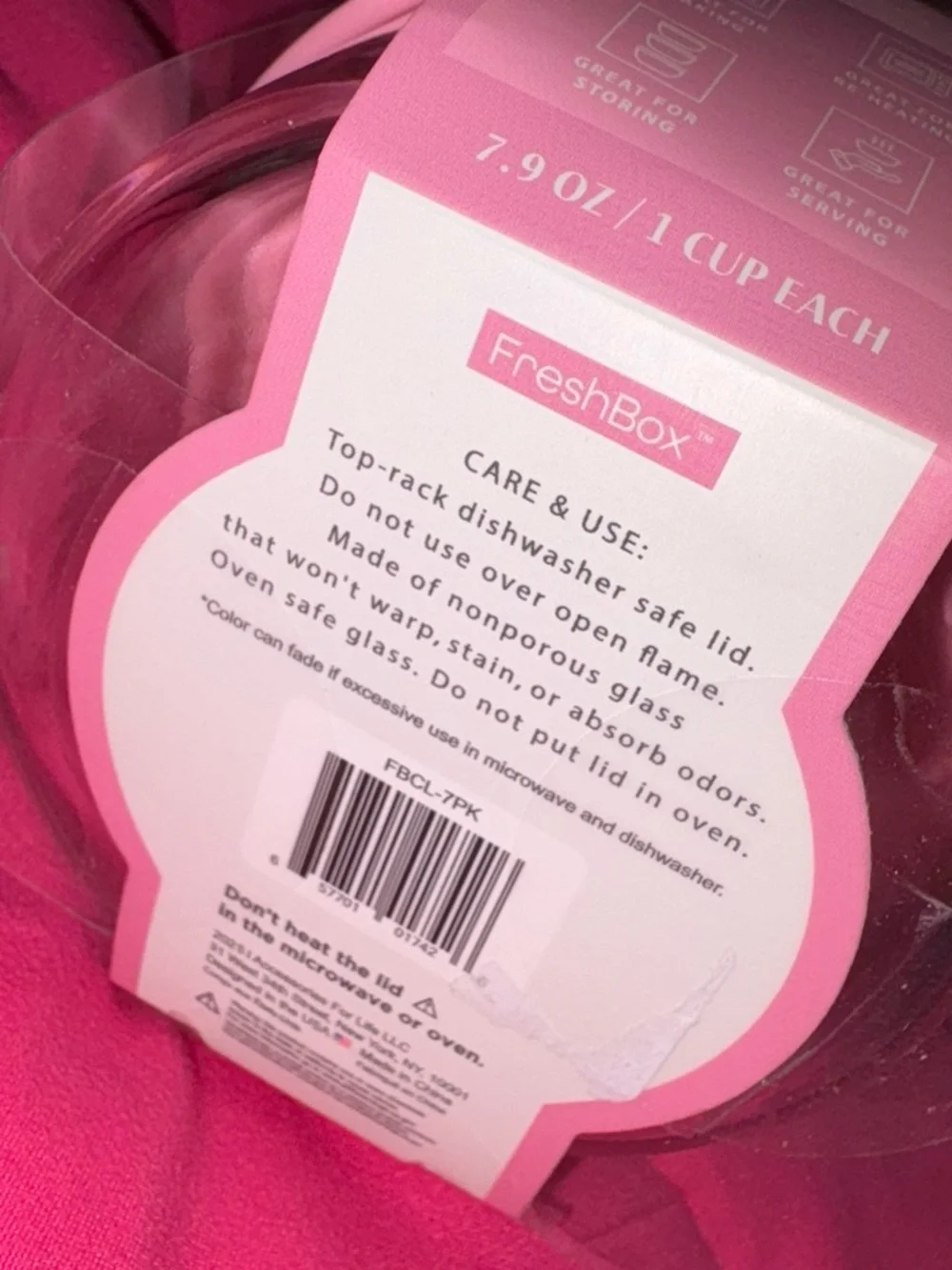 pink glass food storage containers